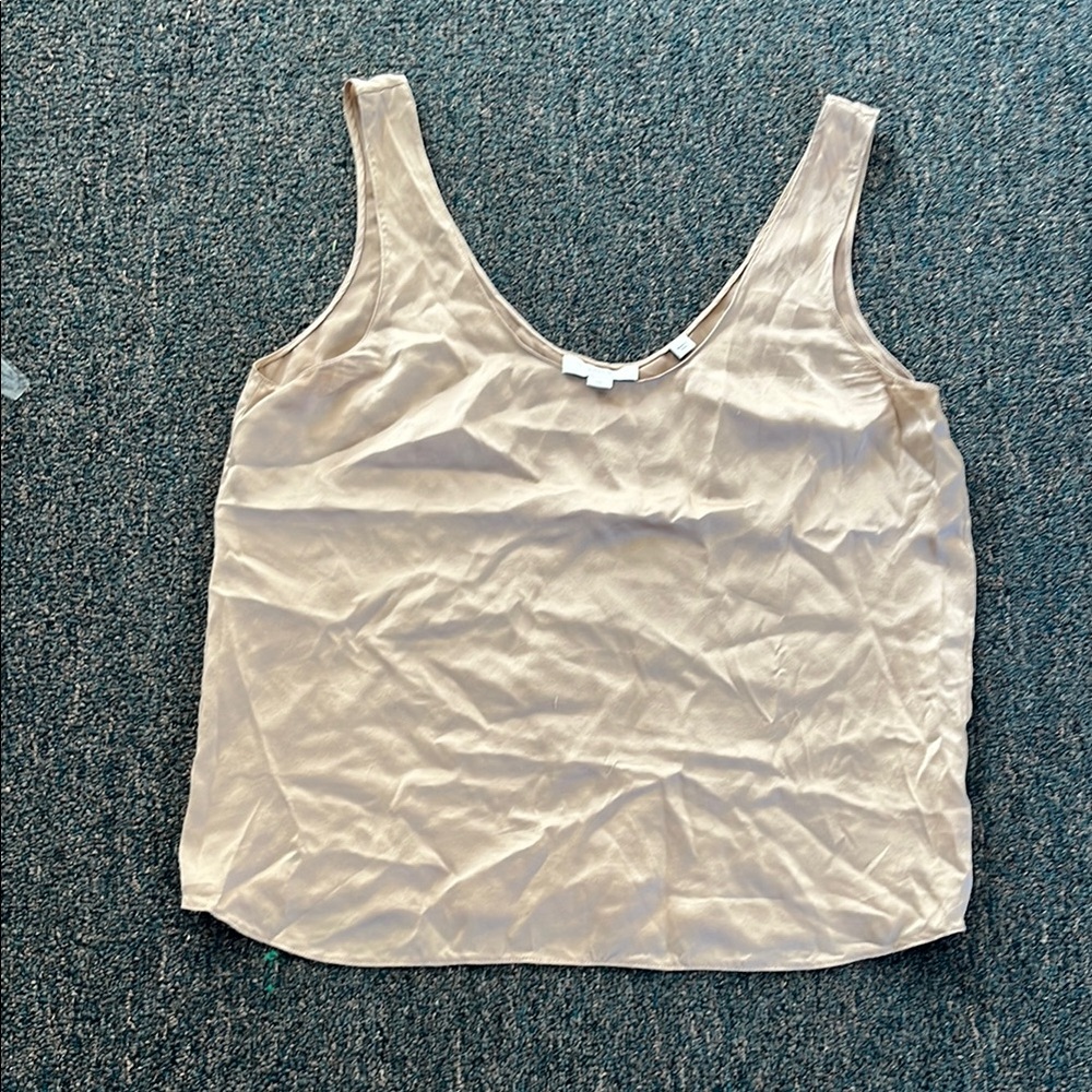 Gold %100 silk Tank Top Camisole